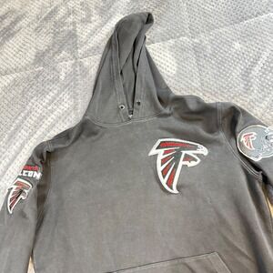 Pro Standard Atlanta Falcons Hoodie Mens Large Black Chenille Patch Pullover